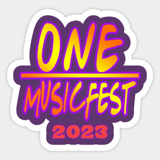 One Music Fest Sticker by WordsFactory